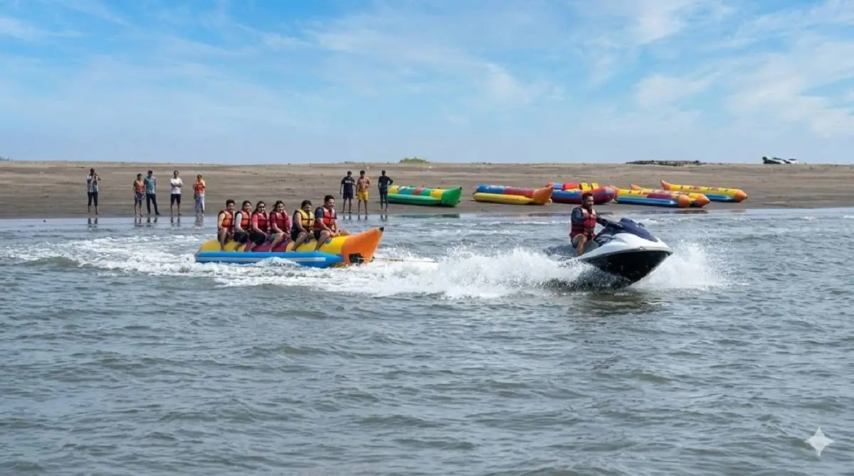 Water sports activities at Nagaon Beach